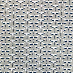 Printed Cotton GRUE Linen / Indigo